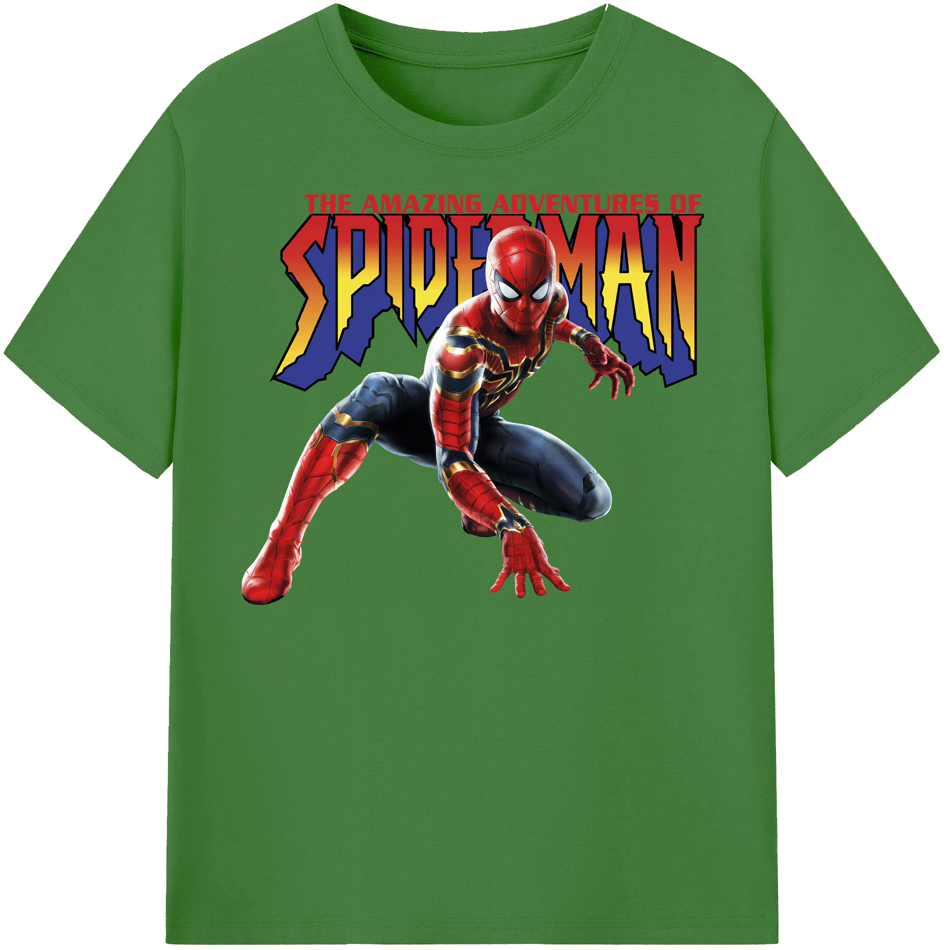 （画像用） Spider Man スパイダーマン レディースカジュアルプリントTシャツ（綿100％）
